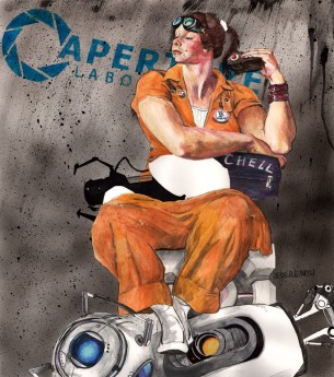 The Portal series of video games are by far some of the greatest video games of all times. They combine a great original idea, with humor and exciting game play. I want to make light of one other aspect, that I feel should be mentioned. Chell is a strong female protagonist not sexualized to make her more appealing