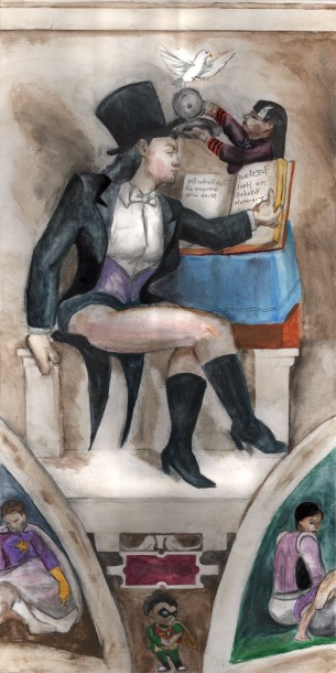 Next up on the Sistine Chapel ceiling: Zatanna Zatara, Mistress of Magic!